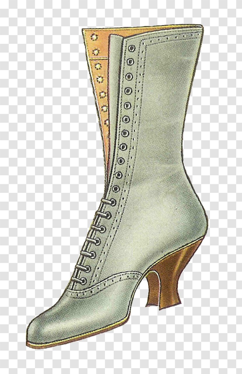 Fashion Boot Vintage Clip Art - Shoe Transparent PNG
