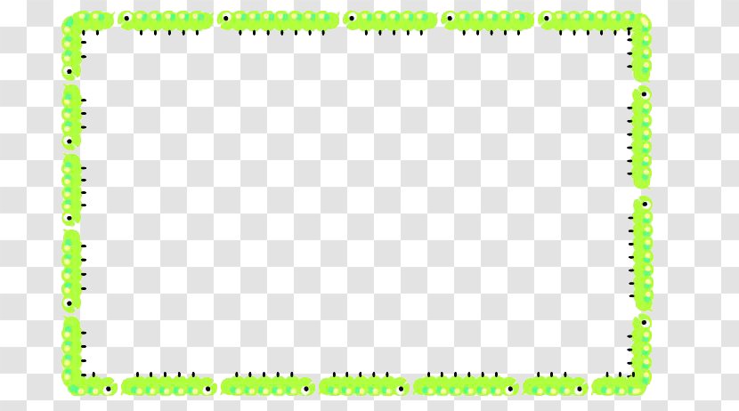 Square Area Green Pattern - Text - Caterpillar Border Transparent PNG