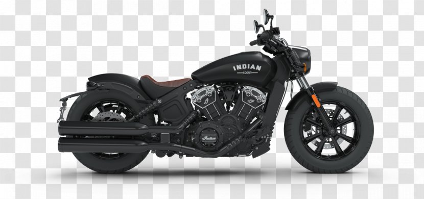 Indian Scout Bobber Motorcycle V-twin Engine - Automotive Exhaust - Tire Transparent PNG