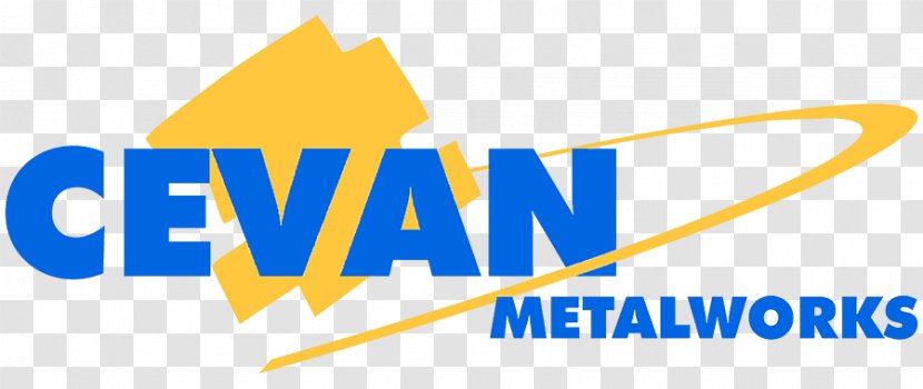 Cevan Industries NV Logo Product Design Font - Yellow - Metal Work Transparent PNG
