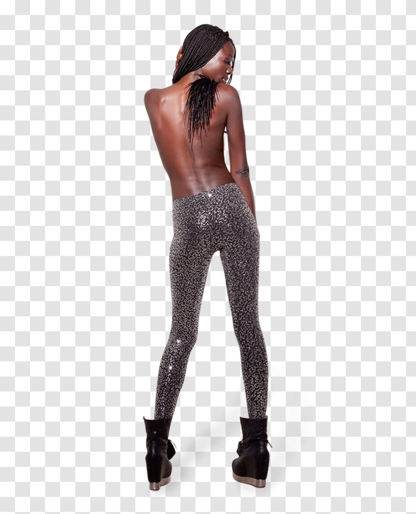 Leggings Tights Clothing Pants Waist - Heart - Silver Sequins Transparent PNG