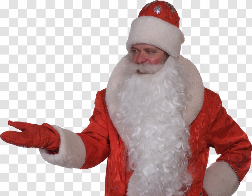 Santa Claus Ded Moroz Snegurochka Christmas Ornament - Facial Hair Transparent PNG