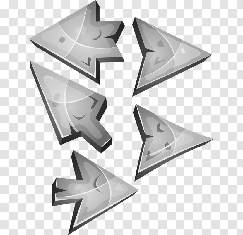 Arrow Cursor Triangle Icon - Irregular Iron Transparent PNG