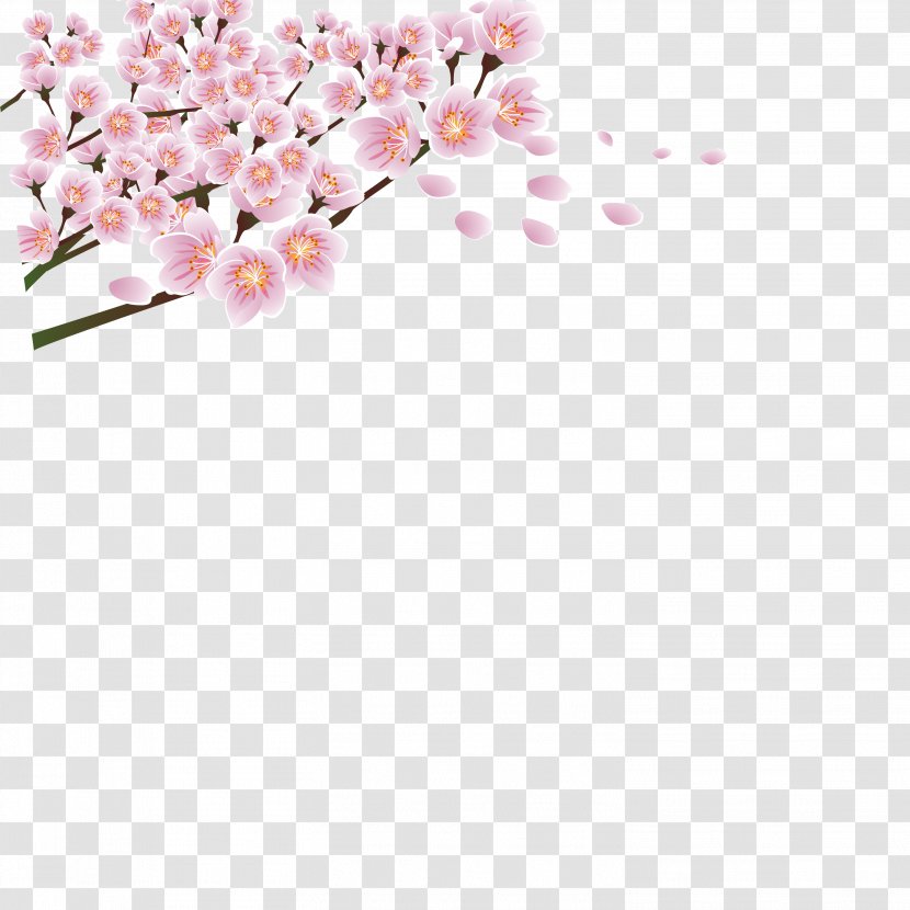 Peach Blossom Petal Flower - Romantic And Fresh Festival Material Transparent PNG