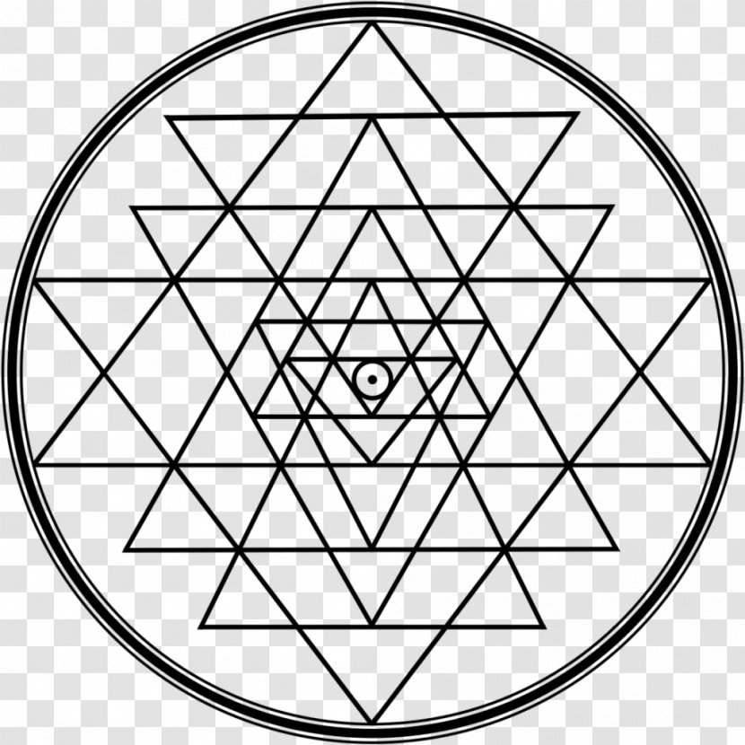 Sri Yantra Sacred Geometry - Area Transparent PNG