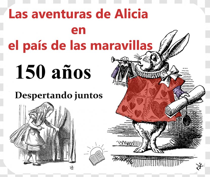 Alice's Adventures In Wonderland White Rabbit March Hare Mad Hatter Book - Tree Transparent PNG