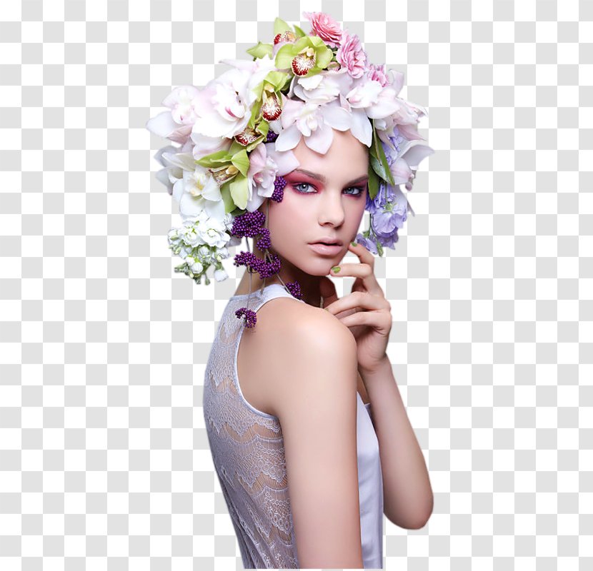 Woman Бойжеткен Grayscale - Hair Accessory - Couronne De Fleur Transparent PNG