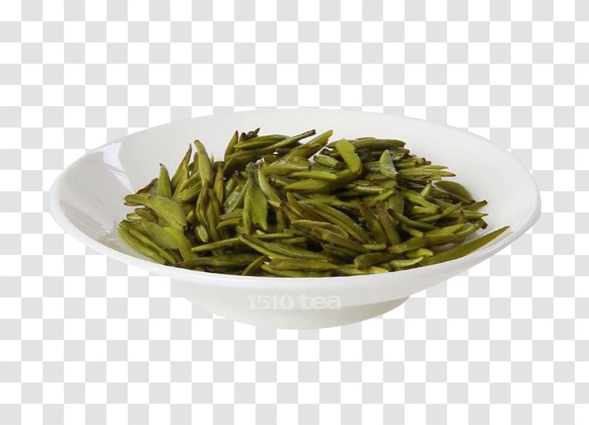 Longjing Tea Green Namul - A Dish Of Leaves Picture Material Transparent PNG