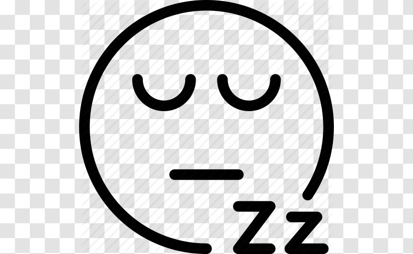 Sleep Emoticon Smiley - Black - Sleeping Eyes Cliparts Transparent PNG