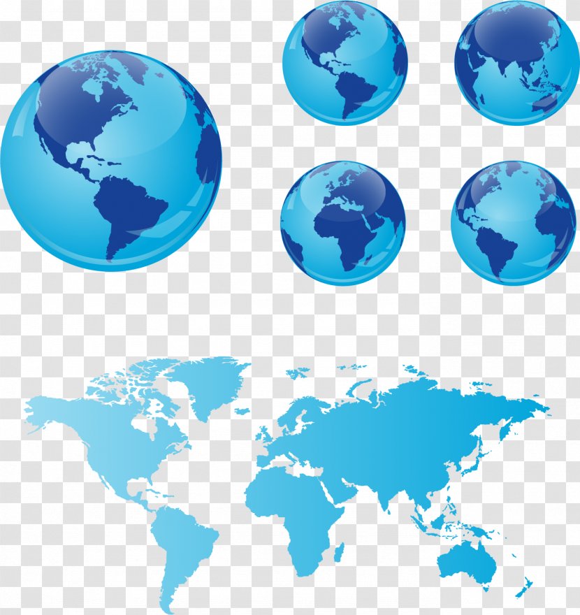 Globe World Map - Vector - Earth Transparent PNG
