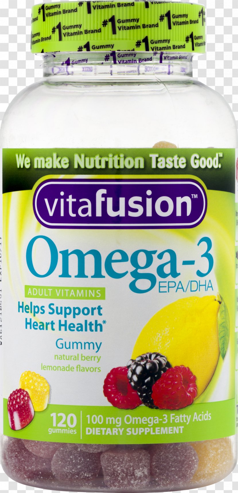 Dietary Supplement Gummi Candy Omega-3 Fatty Acids Docosahexaenoic Acid Eicosapentaenoic - Fruit Transparent PNG
