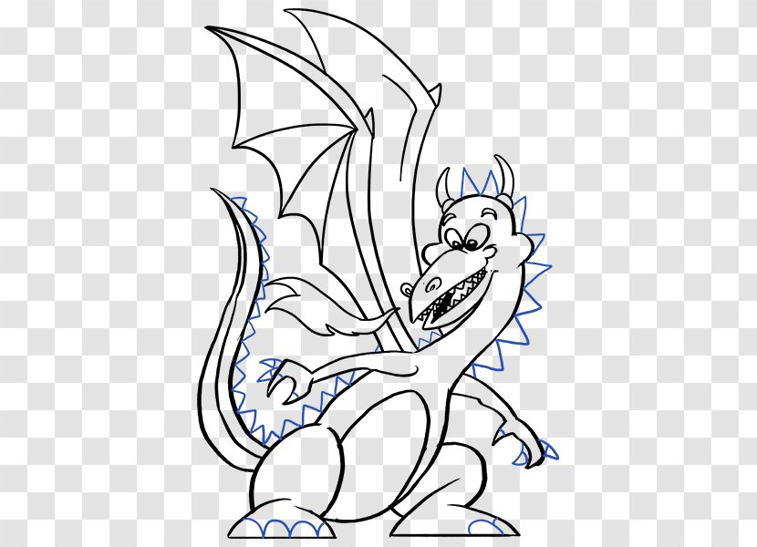 Cartoon Drawing Dragon Line Art - Claw Traces Transparent PNG