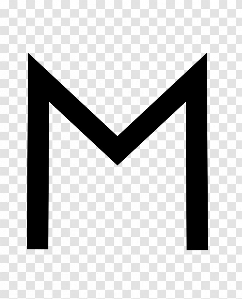 Logo Line Angle Brand - Black M Transparent PNG