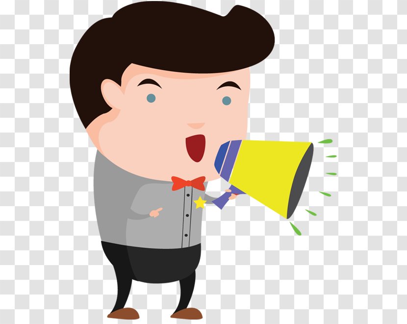 Cartoon Loudspeaker Drawing Clip Art - Male - People Transparent PNG