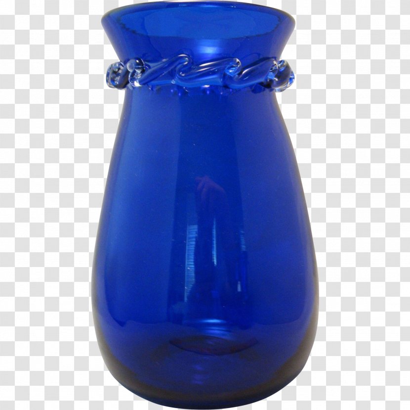 Vase Glass Cobalt Blue Bottle Transparent PNG