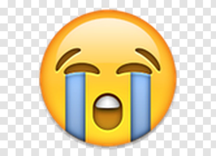 Face With Tears Of Joy Emoji Crying World Day - Yellow - Sad Transparent PNG