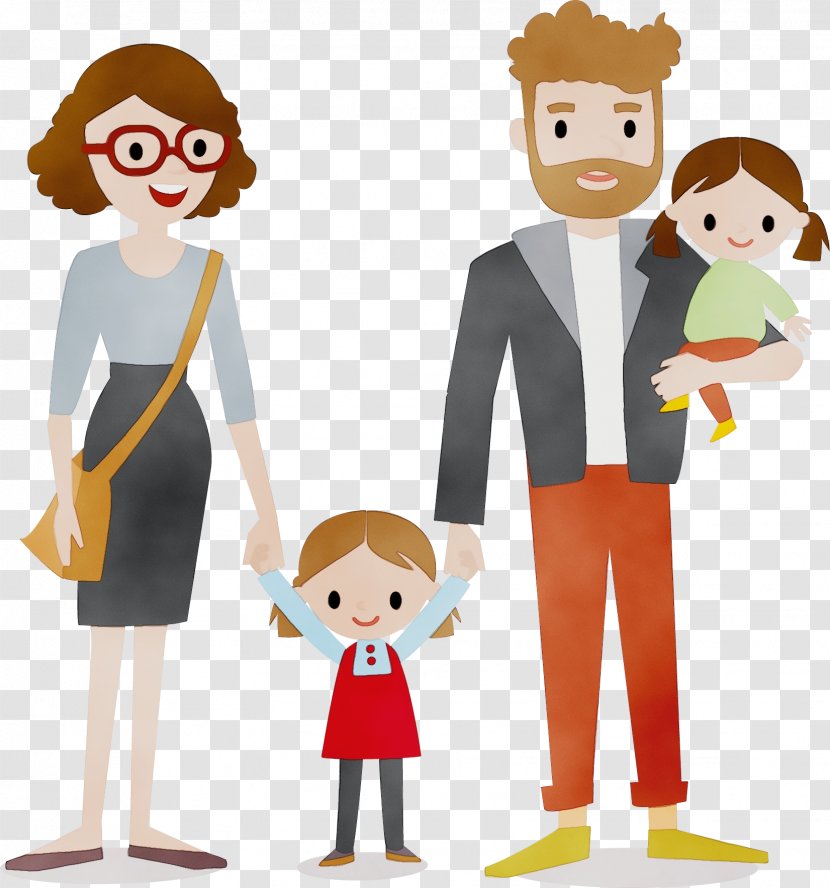 Clip Art Child Parent Family - Sharing - Animated Cartoon Transparent PNG