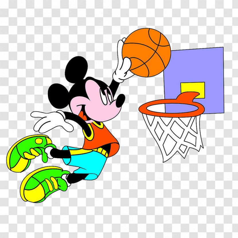 Mickey Mouse Minnie Donald Duck Basketball Clip Art - Play - Playing Transparent PNG