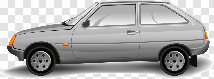 Car ZAZ Tavria SAS-968 SAS-966 Zaporozhets - Hatchback - Vector Silver Transparent PNG