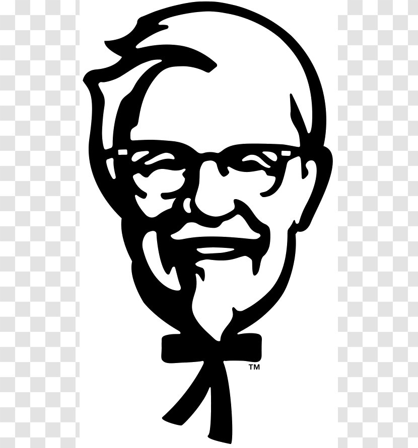 Colonel Sanders KFC Fried Chicken Logo Restaurant - Blackandwhite - Puma Ornament Transparent PNG