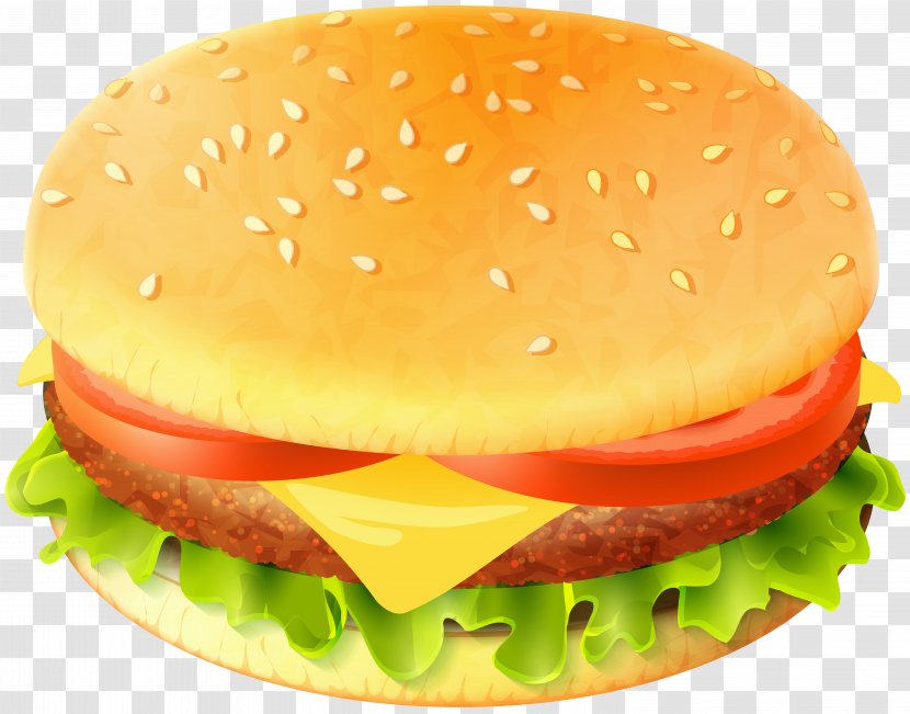 Hamburger Cheeseburger Whopper Fast Food Breakfast Sandwich - Ham And Cheese - Burger Clip Art Image Transparent PNG