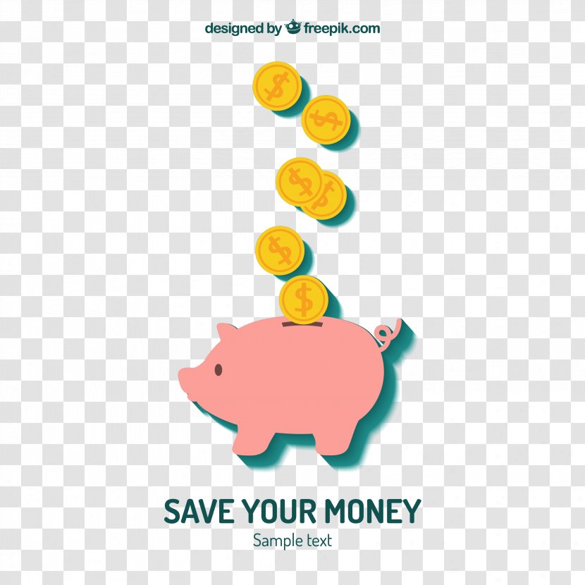 Domestic Pig Clip Art - Text - Pink Piggy Bank Transparent PNG