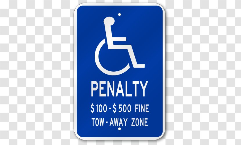 Logo Brand Line Product - Disabled Parking Sign Transparent PNG