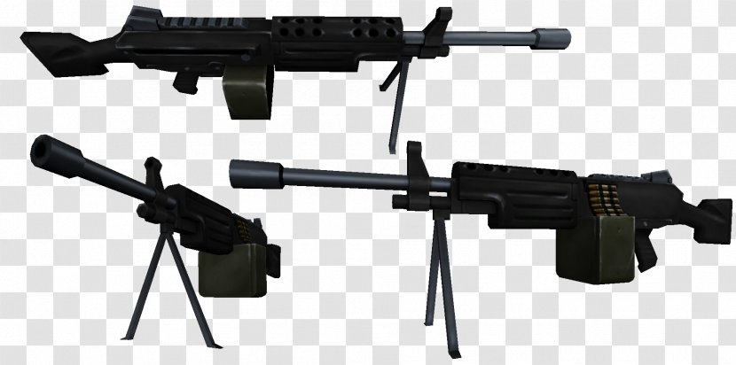 Battlefield Hardline Weapon Firearm M249 Light Machine Gun - Flower Transparent PNG