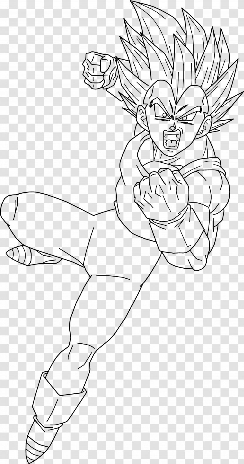 Vegeta Goku Trunks Gohan Sketch - Frame - Dragon Ball Drawing With Color Transparent PNG