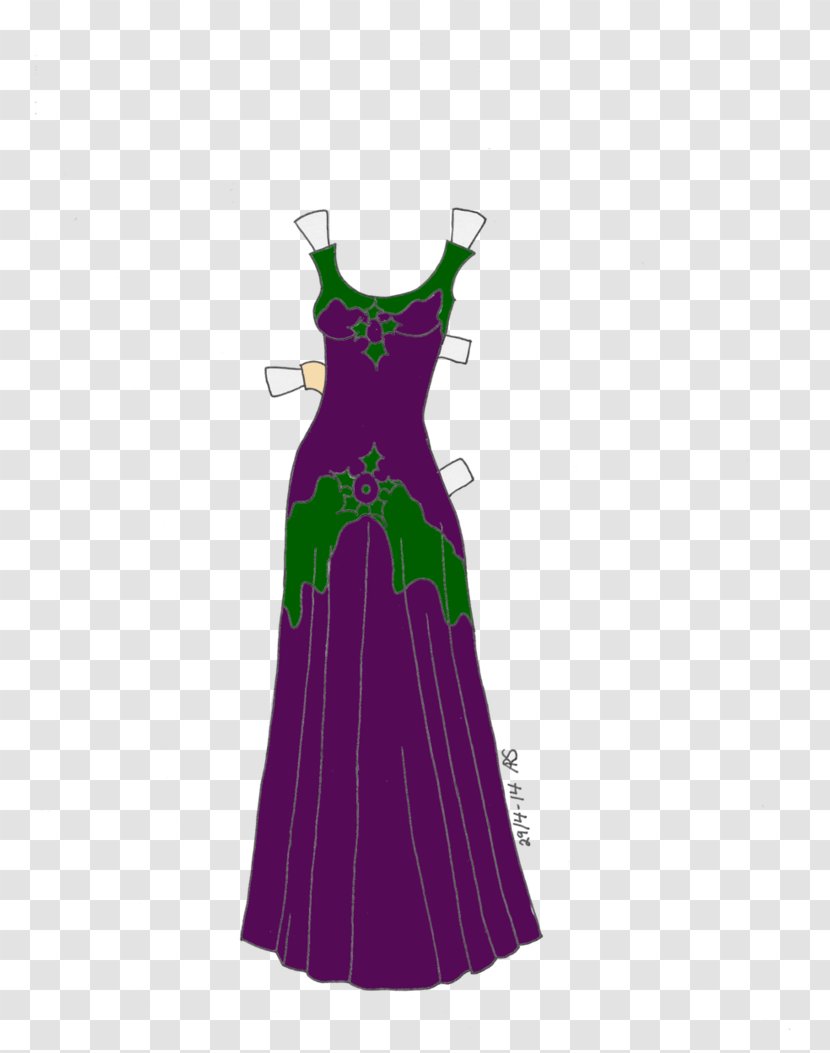Shoulder Dress Gown Green Outerwear - Paper Doll Clothes Transparent PNG