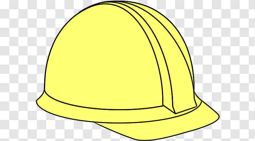 Hard Hat Yellow Hat Line Area Transparent PNG