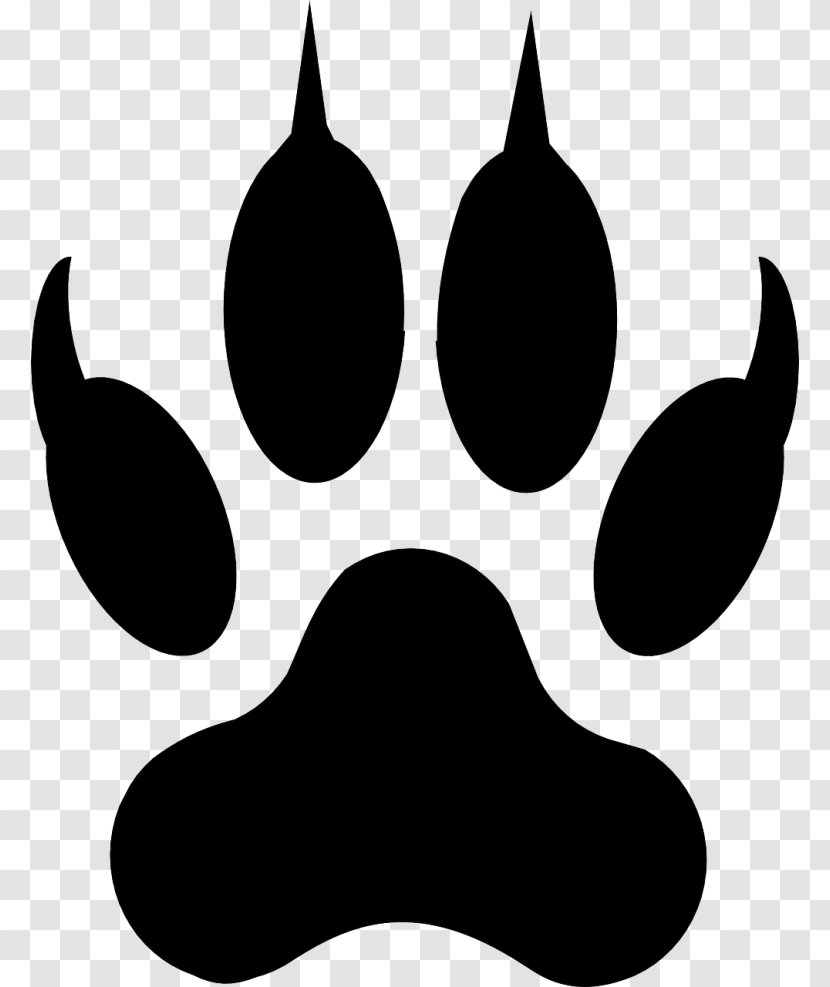 Tiger Paw - Footprint - Whiskers Blackandwhite Transparent PNG