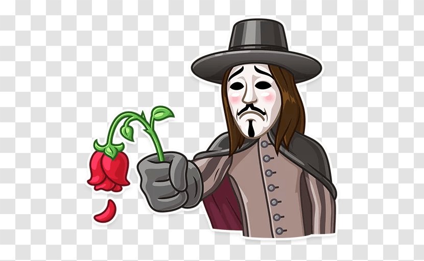 Sticker Guy Fawkes Clip Art Telegram Messaging Apps - Thumb Transparent PNG