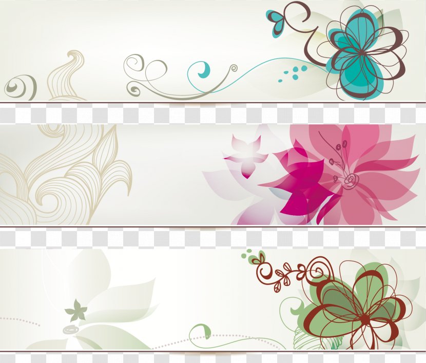 Web Banner Flower - Graphic Arts - Hand-painted Transparent PNG