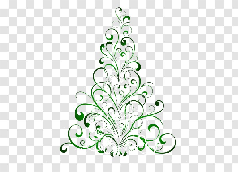 Christmas Tree Fir Clip Art - Line - Green Small Transparent PNG