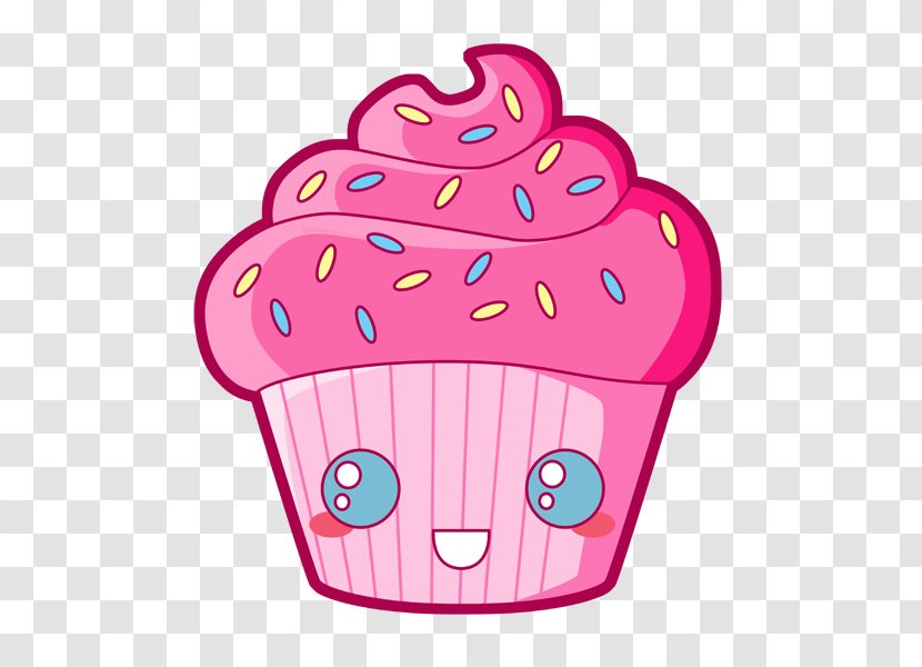 Cupcake Animation Drawing Food Cream - Pink Transparent PNG