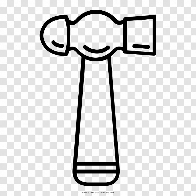Drawing Hammer Coloring Book Line Art - Area Transparent PNG