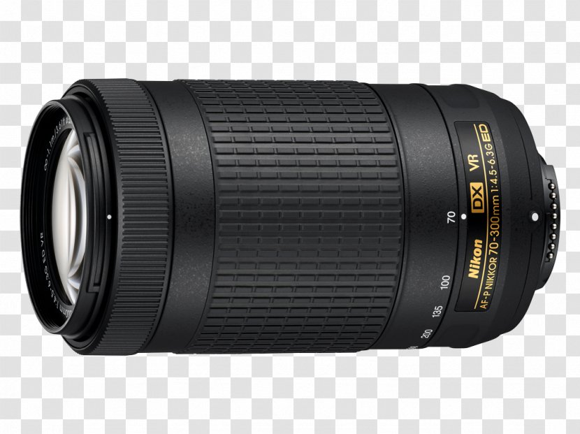 Nikon AF-S DX Nikkor 55-300mm F/4.5-5.6G ED VR AF-P 70-300mm F/4.5-6.3G 35mm F/1.8G - Dxnikkor - Camera Lens Transparent PNG