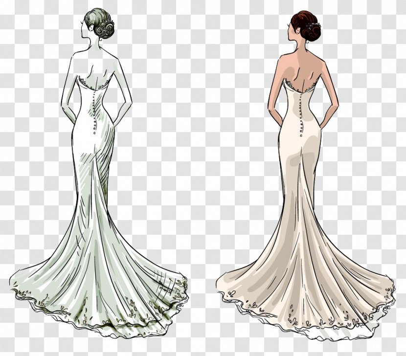 Wedding Dress Bride Illustration - Costume Design Transparent PNG