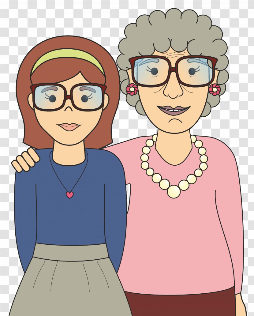 Grandparent Mother Child Drawing Animaatio - Flower Transparent PNG