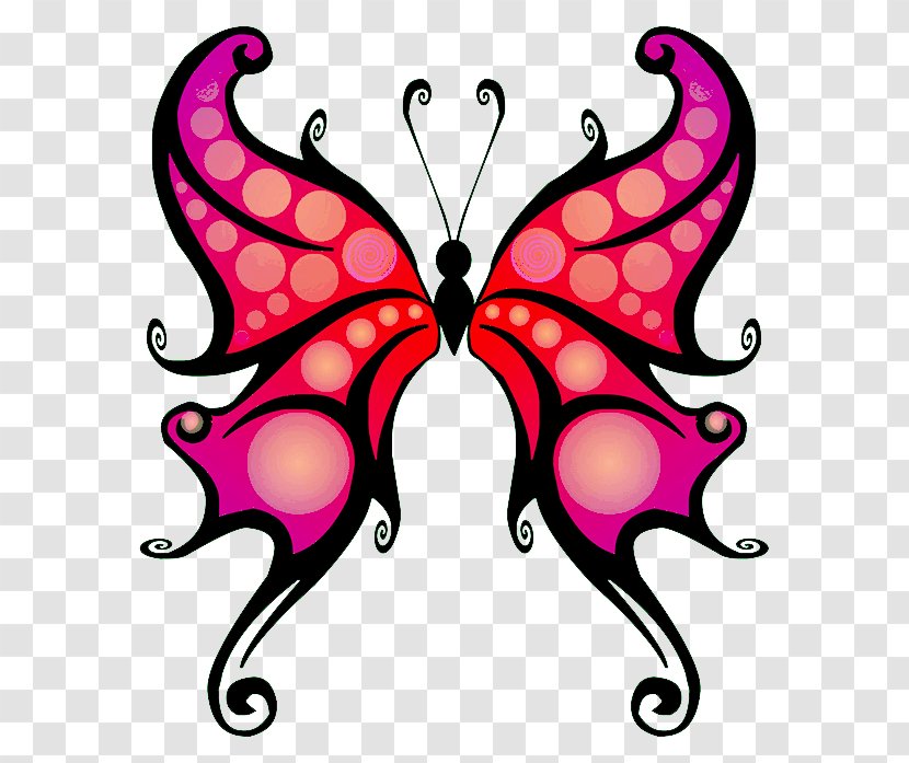 Butterfly Purple Cartoon Clip Art - Brush Footed - Red Cliparts Transparent PNG