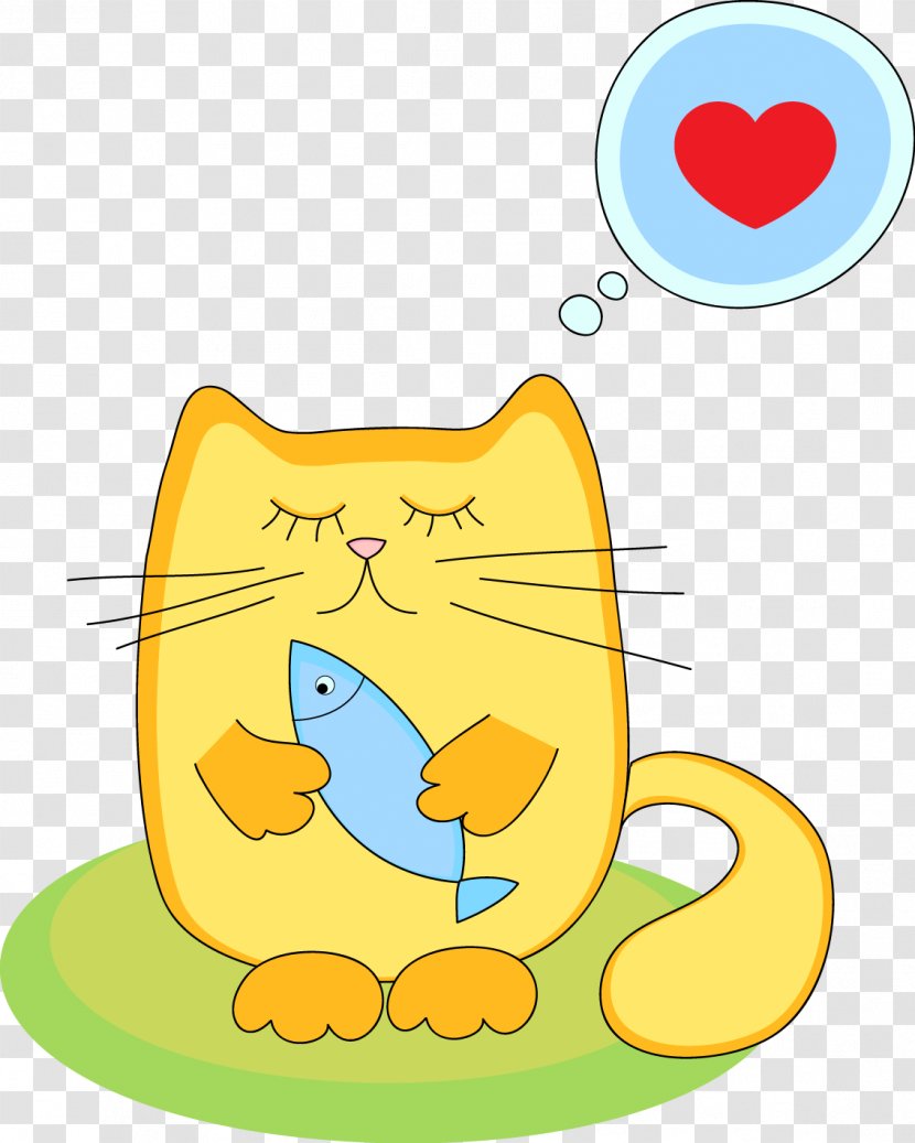 Whiskers Cat Euclidean Vector Fish Illustration - Food Transparent PNG