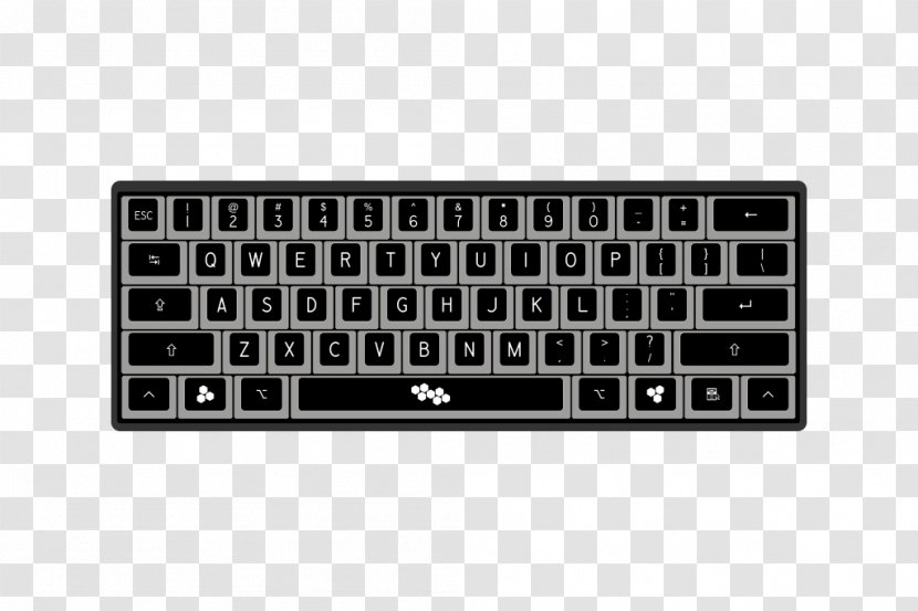 Computer Keyboard Laptop Numeric Keypads Lenovo ThinkPad T470s Space Bar - Electronic Device Transparent PNG