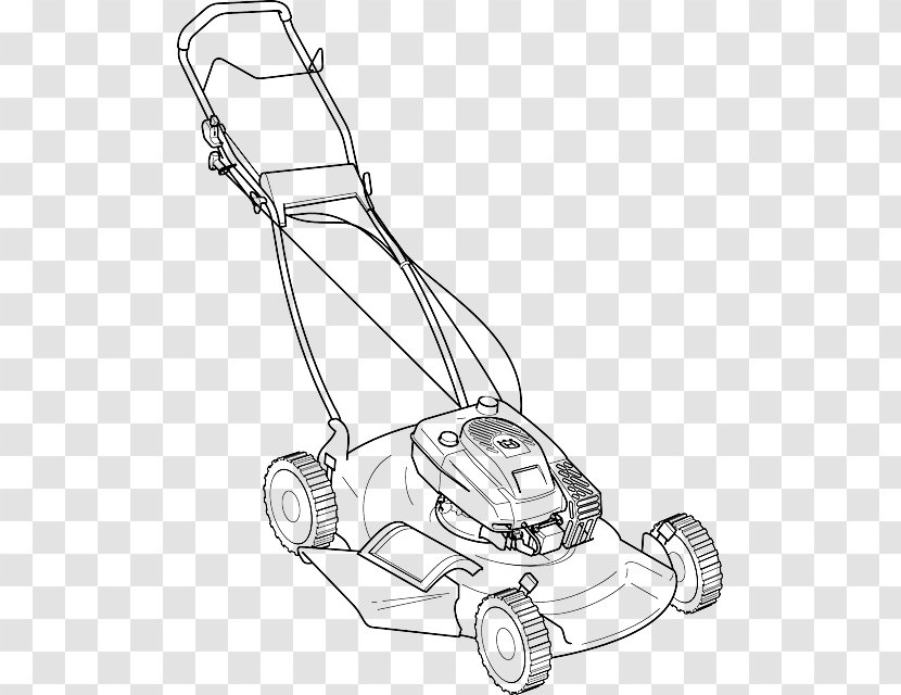 Lawn Mowers Riding Mower String Trimmer Drawing - Tractor - Silhouette Vector Transparent PNG
