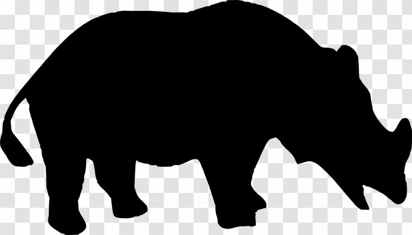 Rhinoceros Silhouette Clip Art - Indian Elephant Transparent PNG