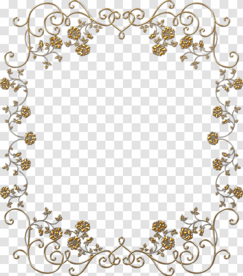 Clip Art - Floral Design - Rose Border Frame Transparent PNG