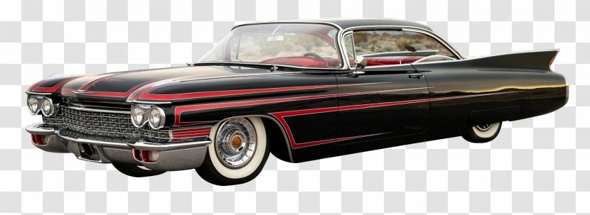 Cadillac Series 62 Car Coupe De Ville - HD Red And Black Retro Classic Cars Transparent PNG