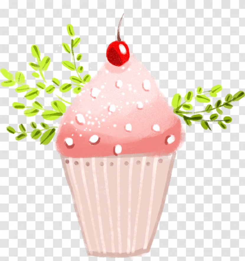 Fruitcake Cupcake Strawberry Cream - Pink Cake Transparent PNG