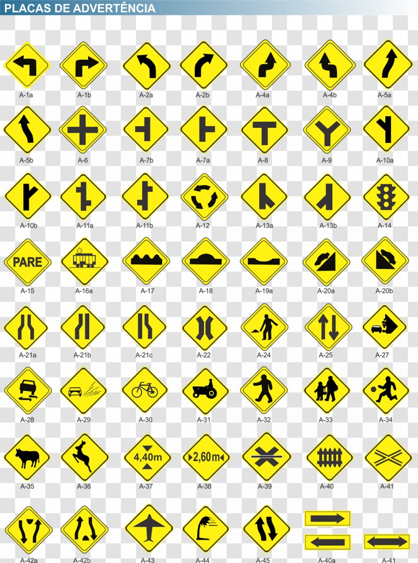 Vehicle License Plates Placas Traffic Sign Speed Bump - Yellow Transparent PNG