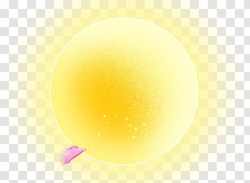 Yellow Circle Computer Wallpaper - Mid-Autumn Moon Full Transparent PNG